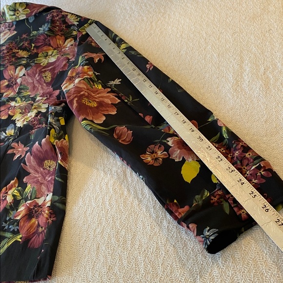 Guillaume Floral Button-Up Jacket Shacket Boho Cottagecore business casual black - Picture 11 of 14